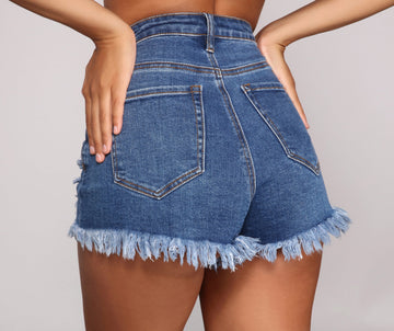 Fab And Frayed Cutoff Denim Shorts ACSSN